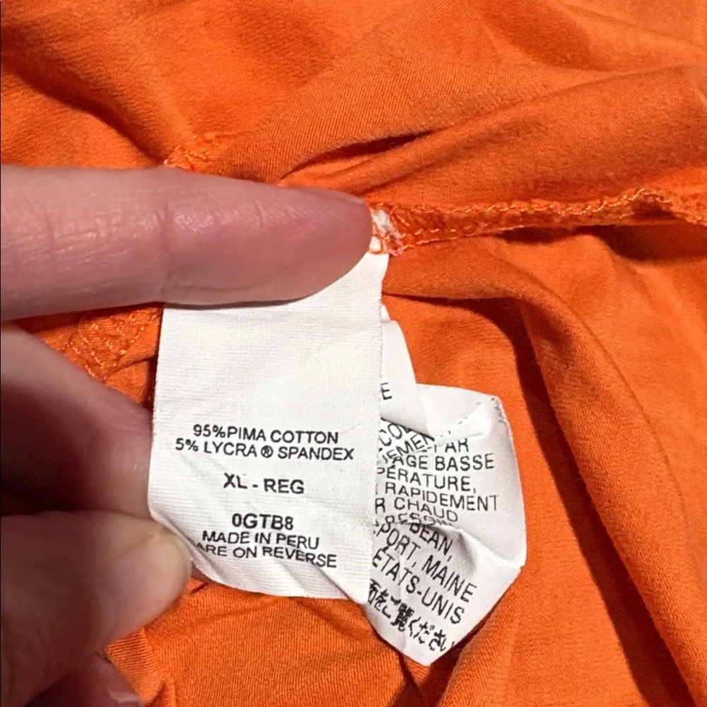 L.L. Bean Women's Vibrant Orange Short Sleeve Tee sz XL - Picture 6 of 7